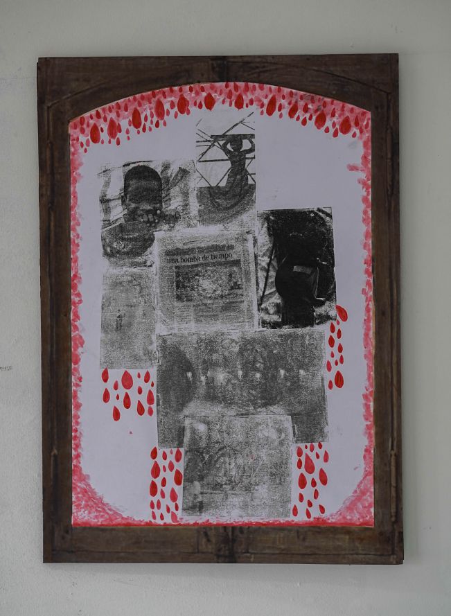 Casa de la memoria, resultados. Obras de los estudiantes de la Institución Educativa El Salvador