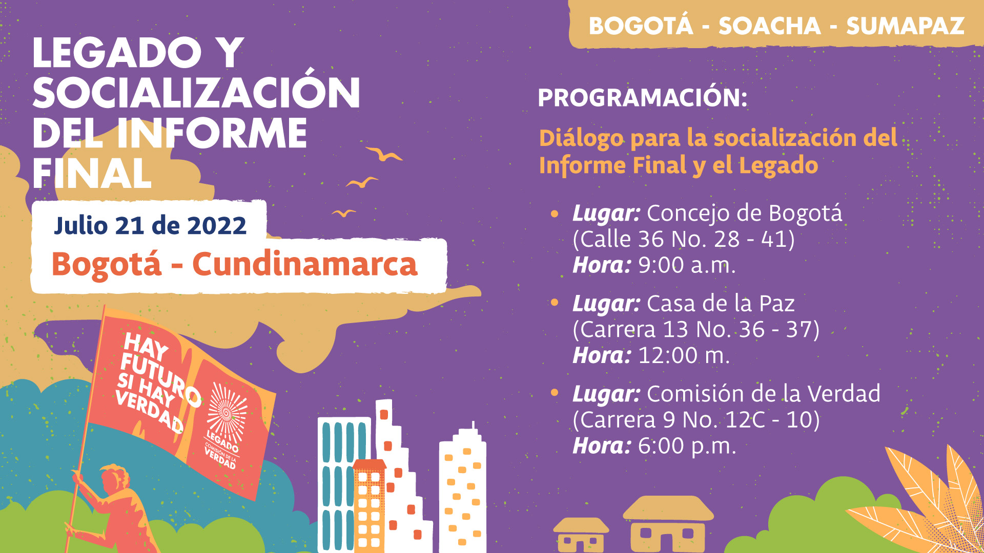Agenda Socialización Bogotá-Soacha-Sumapaz