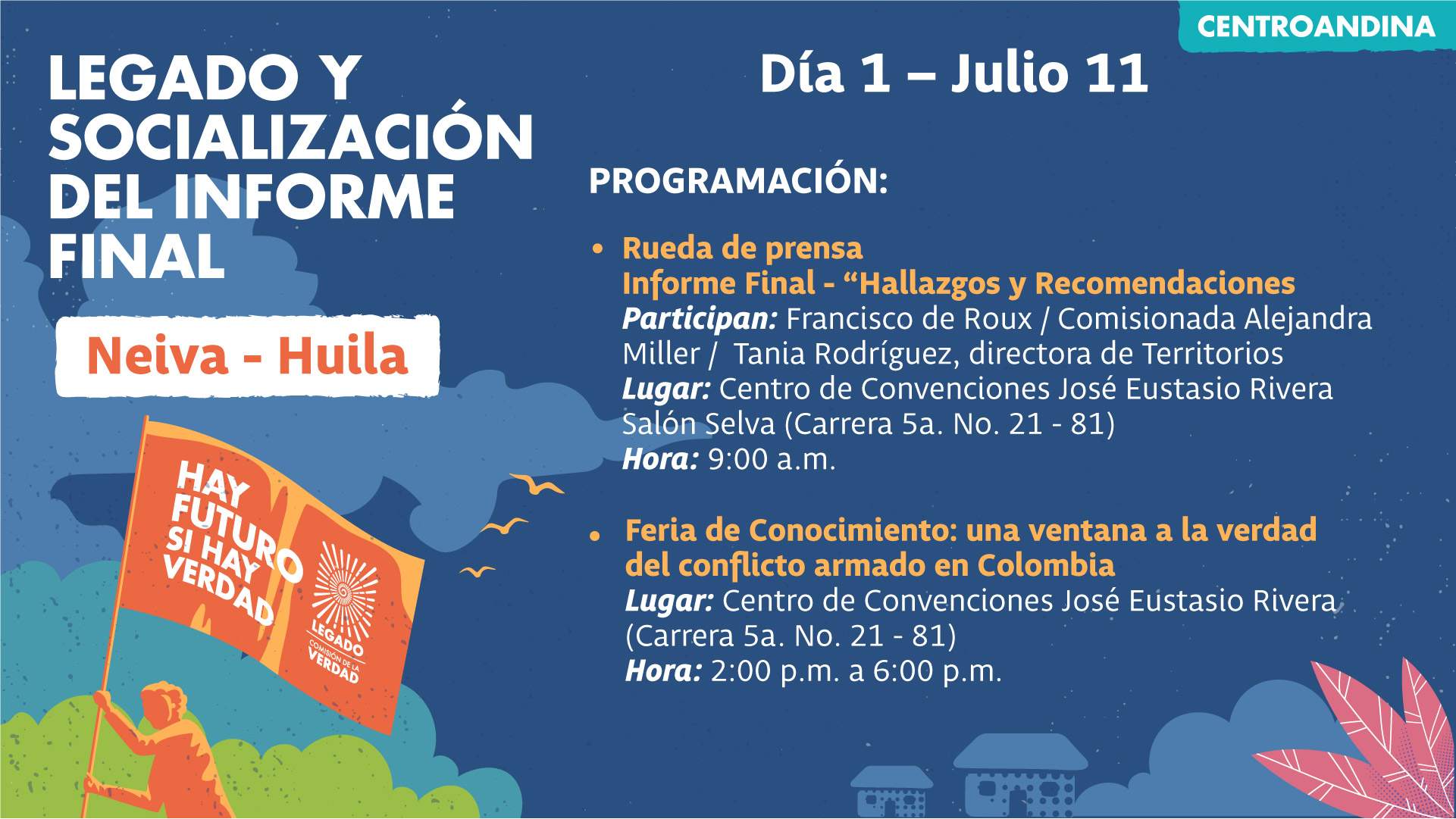 Invitación socialización Informe Final región Centroandina