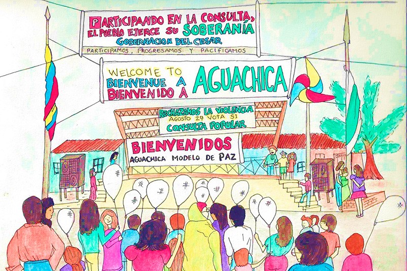 Representación gráfica consulta popular en Aguachica, Cesar 