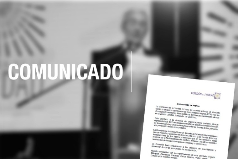 Comunicado sobre el atentado contra la dirigencia del Proceso de Comunidades Negras