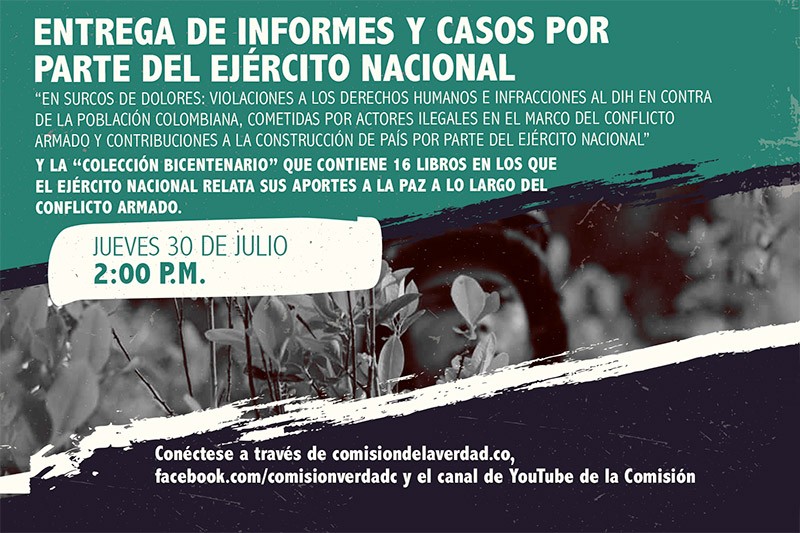 Entrega final de informes del Ej&eacute;rcito Nacional a la Comisi&oacute;n de la Verdad 