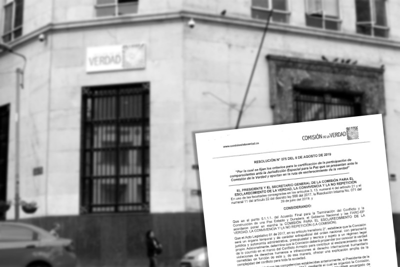 Comisi&oacute;n de la Verdad certificar&aacute; a los comparecientes ante la JEP que contribuyan al esclarecimiento de la verdad Plena