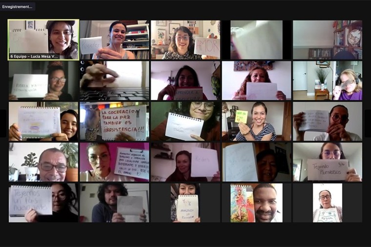 La Comunidad de Pr&aacute;cticas Pedag&oacute;gicas por la Verdad reflexiona sobre la importancia de la acci&oacute;n sin da&ntilde;o y del arte para construir paz