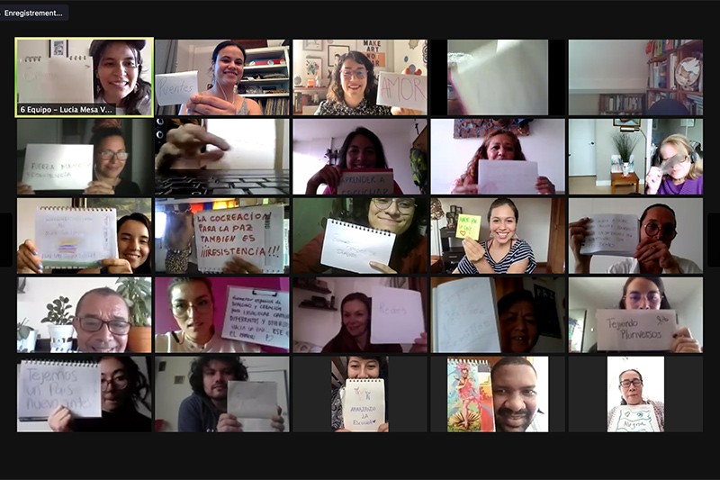 La Comunidad de Pr&aacute;cticas Pedag&oacute;gicas por la Verdad reflexiona sobre la importancia de la acci&oacute;n sin da&ntilde;o y del arte para construir paz