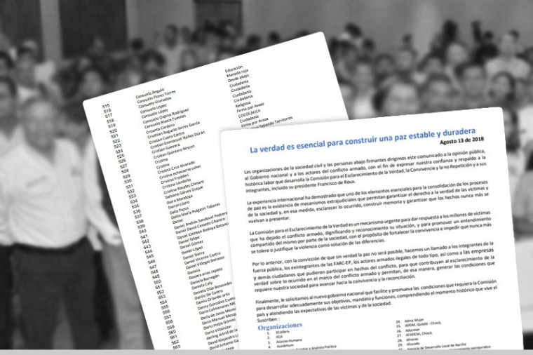 &ldquo;Sin verdad, la paz no ser&aacute; posible&rdquo;: organizaciones civiles y de derechos humanos