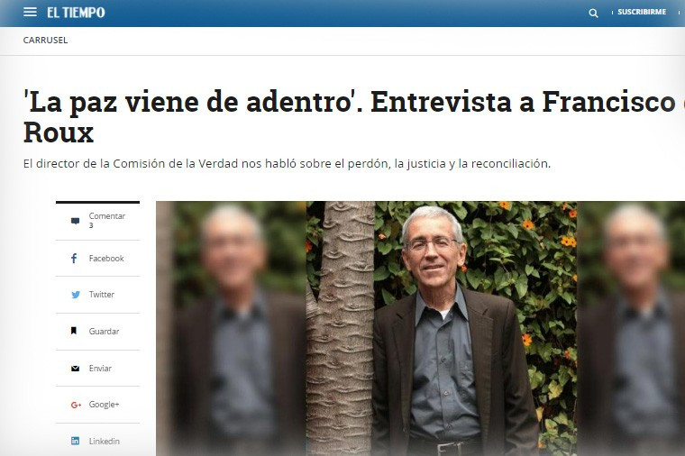 'La paz viene de adentro'. Entrevista a Francisco de Roux