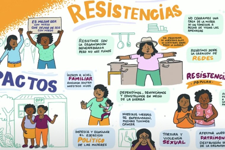 &ldquo;Las mujeres defendimos, denunciamos y construimos en medio de la guerra&rdquo;