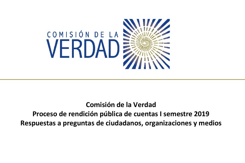Respuestas a preguntas de ciudadanos, organizaciones y medios - Rendici&oacute;n de cuentas I semestre 2019