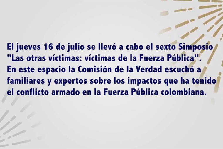 Las otras v&iacute;ctimas: v&iacute;ctimas de la Fuerza P&uacute;blica