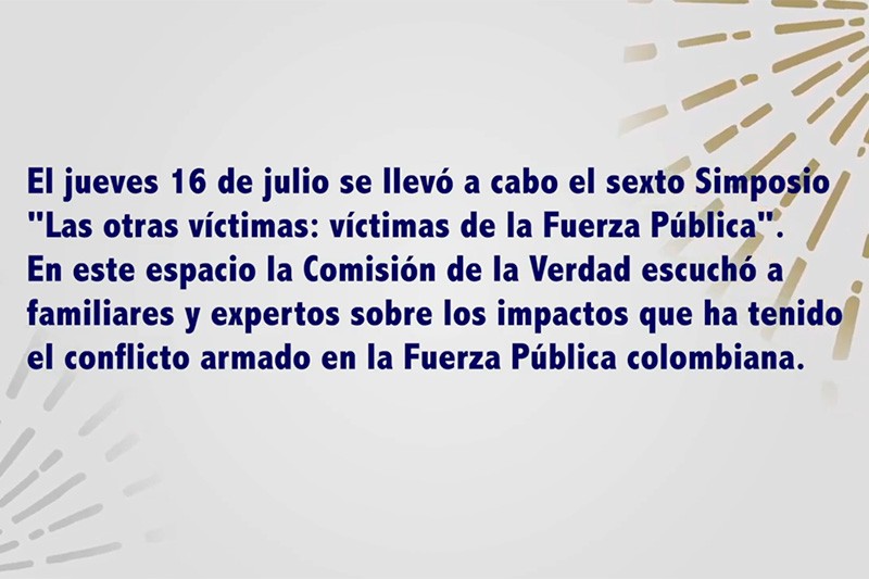 Las otras v&iacute;ctimas: v&iacute;ctimas de la Fuerza P&uacute;blica