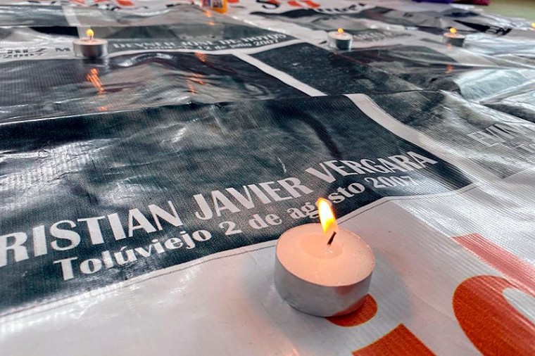 Una caminata por la memoria de las v&iacute;ctimas de ejecuciones extrajudiciales que se registraron en Toluviejo